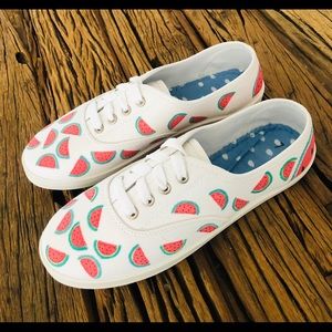 Watermelon Shoes! 🍉 hand painted to order